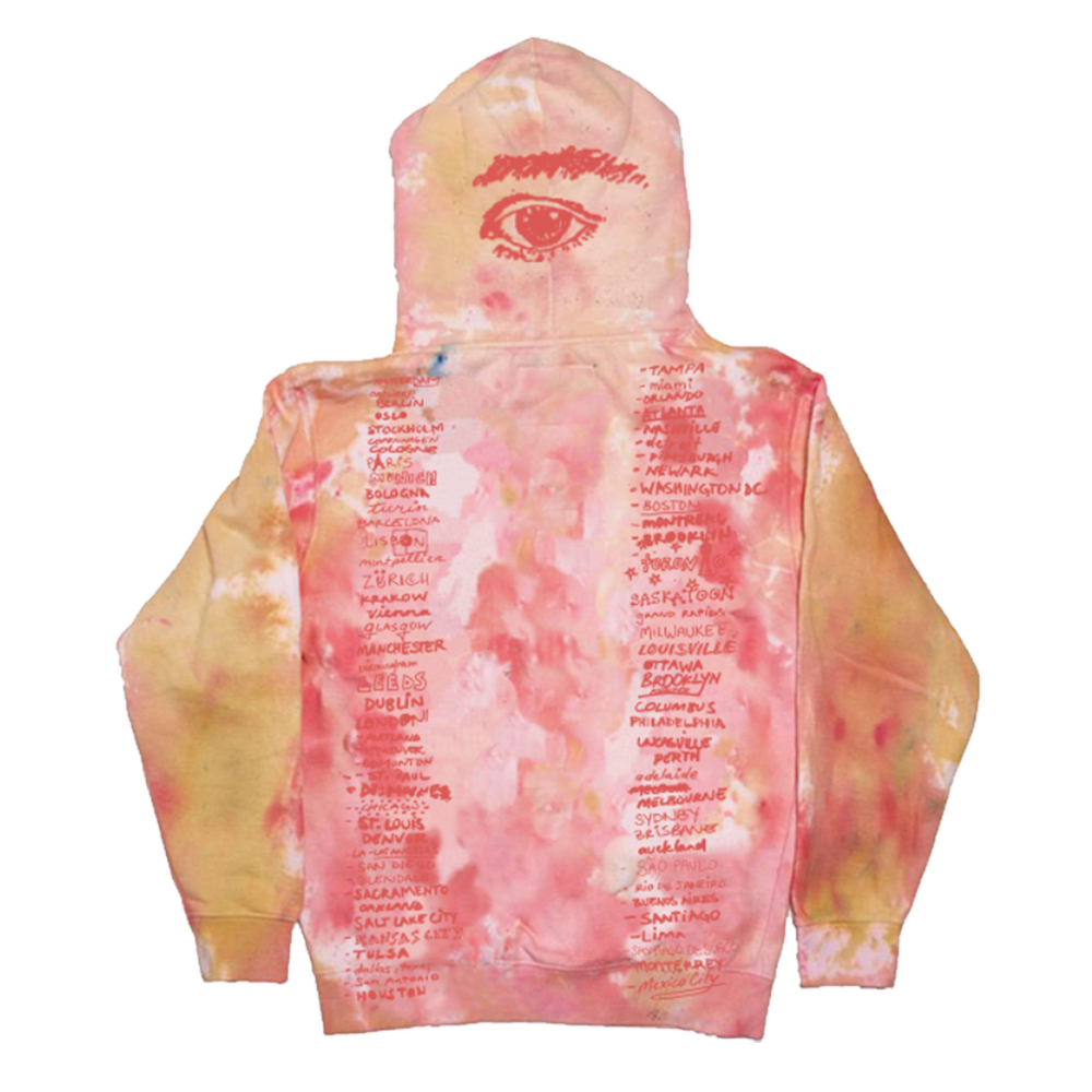 THE TOUR SKETCH TIE DYE HOODIE Back