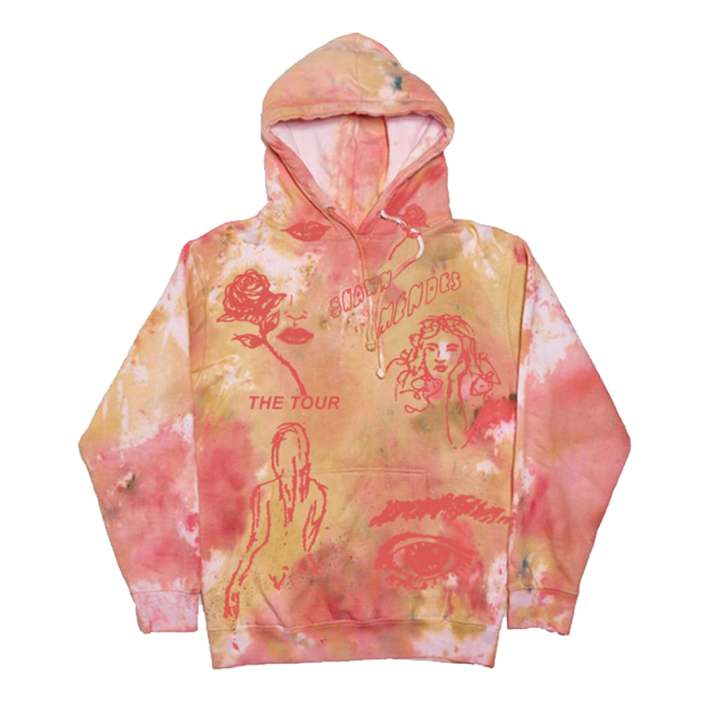 THE TOUR SKETCH TIE DYE HOODIE Shawn Mendes Official Store